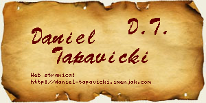 Daniel Tapavički vizit kartica